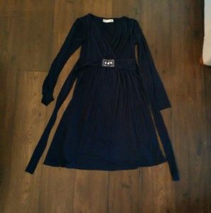 Flattering Midnight Blue Maternity Dress